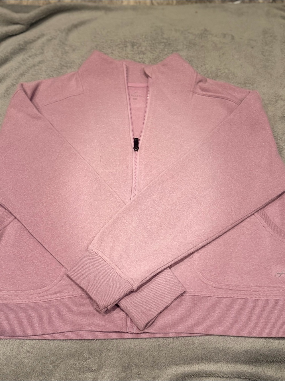 Freely,  Soft Rose Zip-Up Hoodie with Center Zipper - Picture 3 of 4